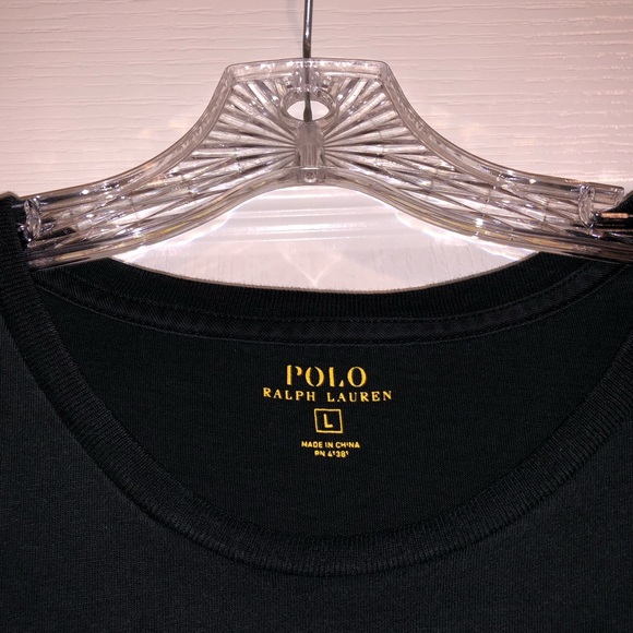 Ralph Lauren black u neck shirt - Picture 3 of 4